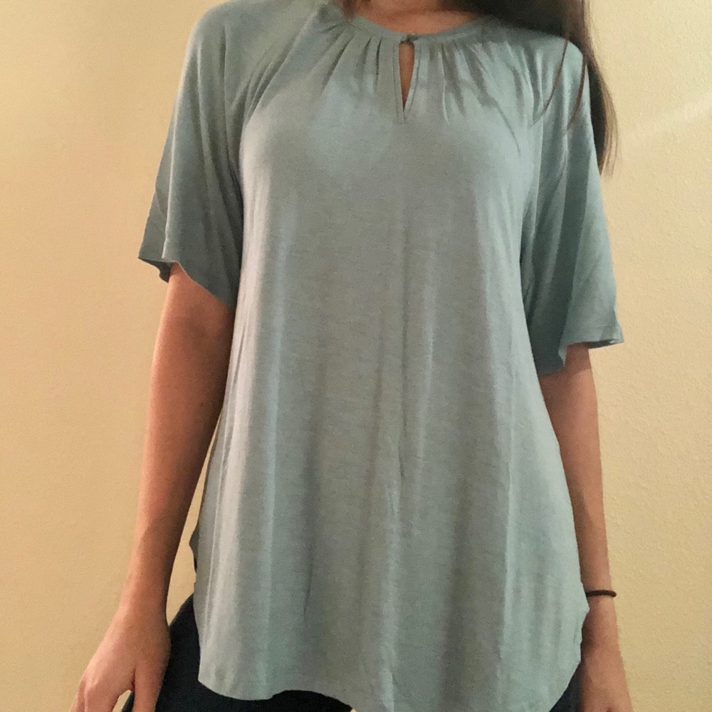 Loft light blue flowy top